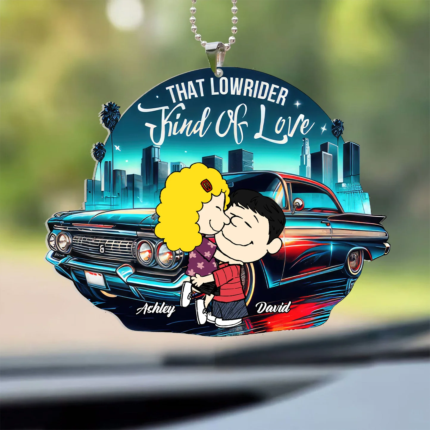 That Lowrider Kind Of Love Peanut - Personalized Car Ornament - Gift For Couple, Husband Wife | GR8 NH96 - Image 2