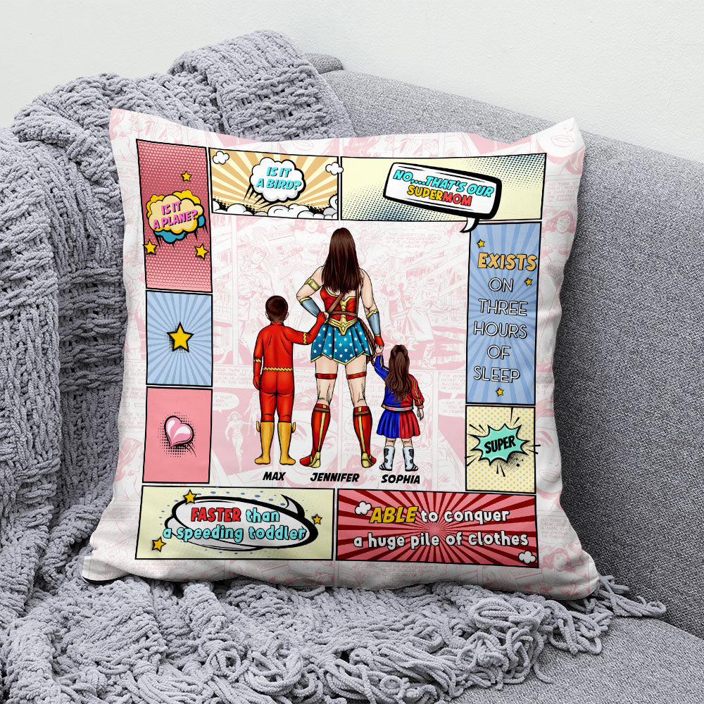 That's Our Super Hero Mom - Personalized Pillow- Gift For Mom, Mother's Day  - CL02 NA94 - Image 2