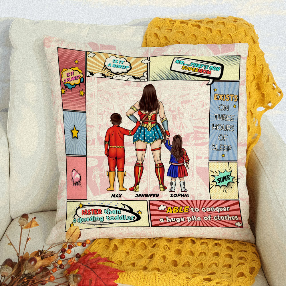 That's Our Super Hero Mom - Personalized Pillow- Gift For Mom, Mother's Day  - CL02 NA94 - Image 3