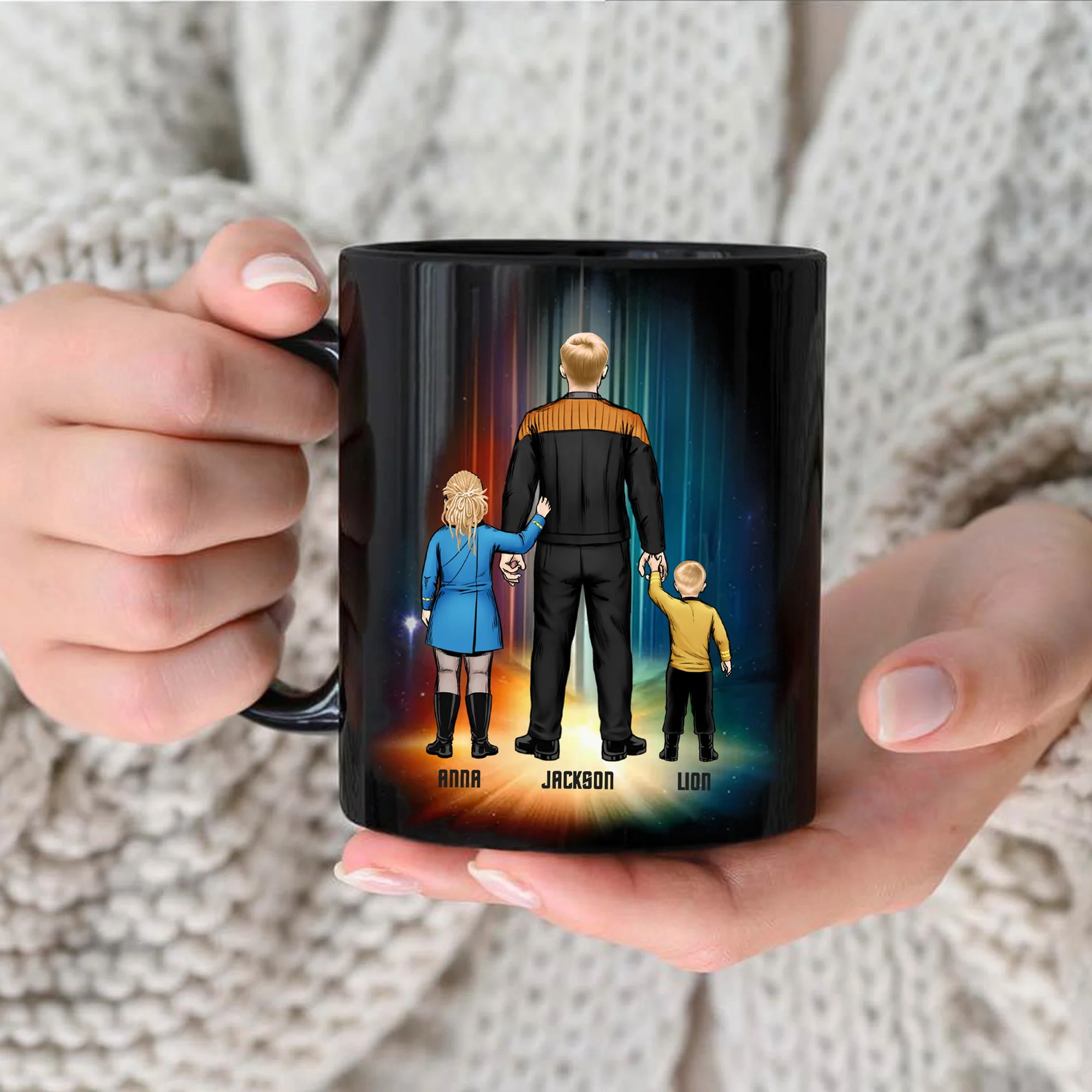 The Alpha Quadrant Best Dad - Gift For Daddy - Personalized Black Mug - CL22 NA94 - Image 3