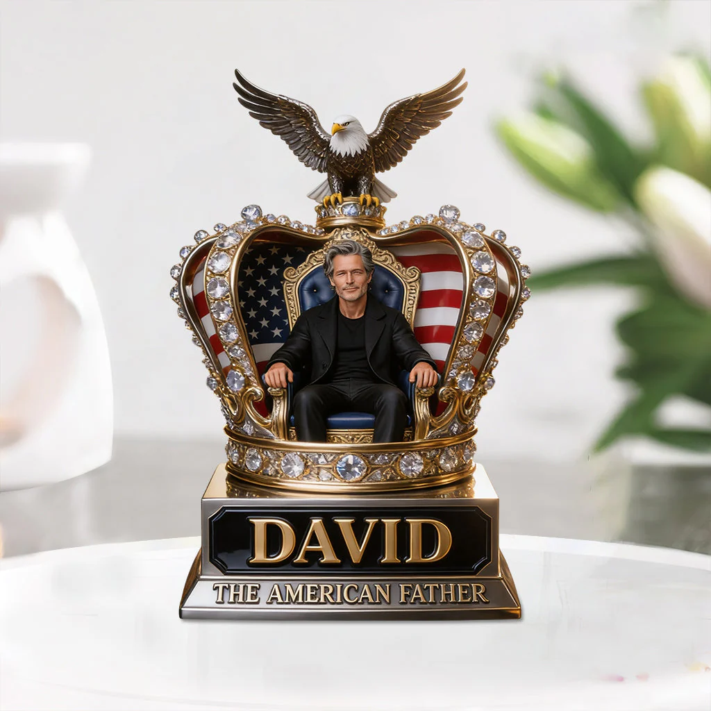 The American Father - Personalized Custom Photo Acrylic Plaque - Gift For Dad, Father's Day - Image 3