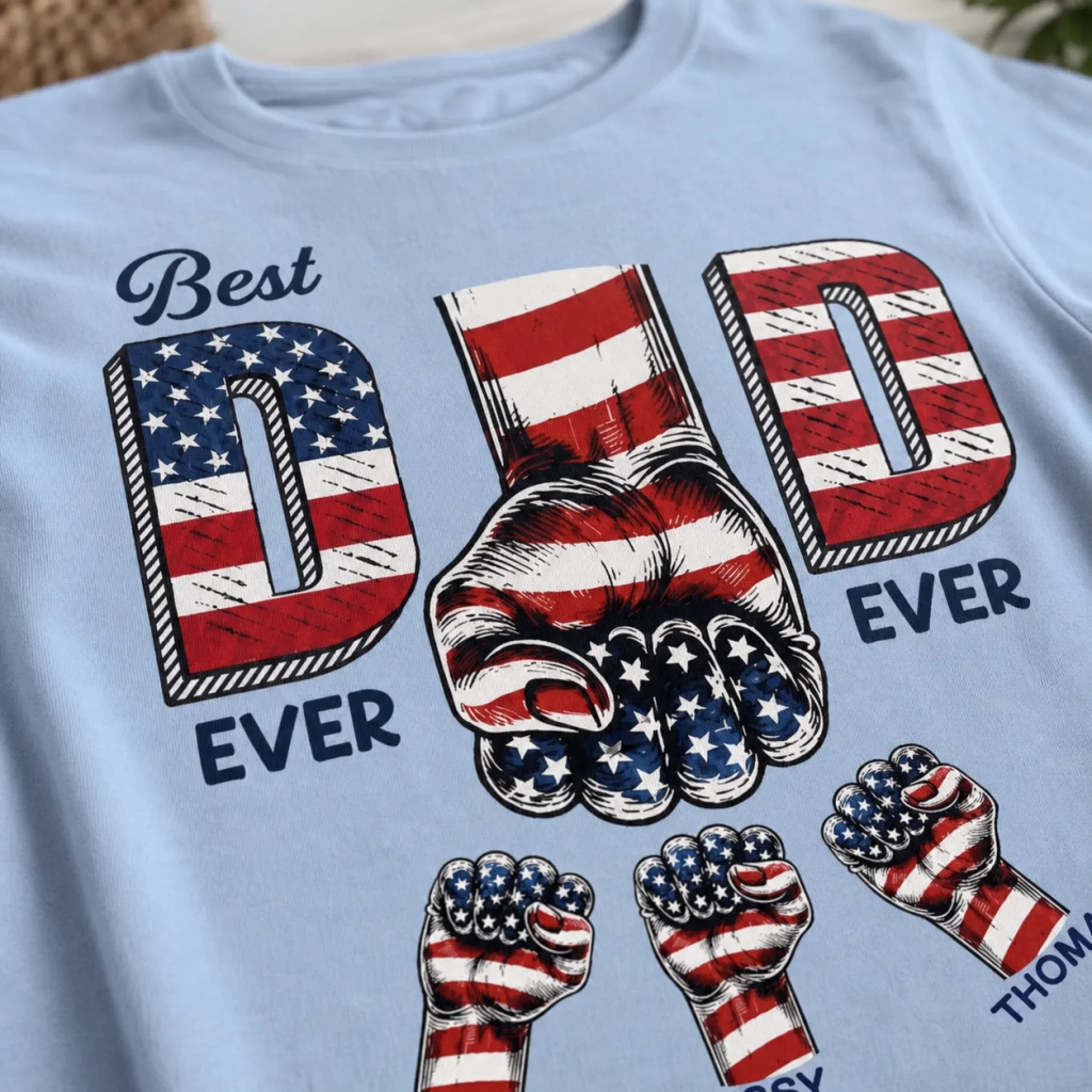 The Best Dad Ever America 250th Anniversary - Personalized Shirt - Patriotic Gift For Dad - Image 8