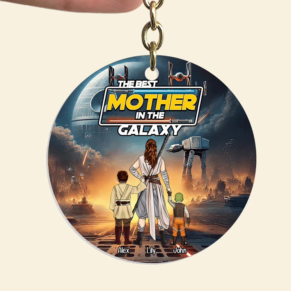 The Best Mother In The Galaxy - Personalized Acrylic Keychain - Gift for Mom, Grandma, Wife | CL08 NH96 - Image 2