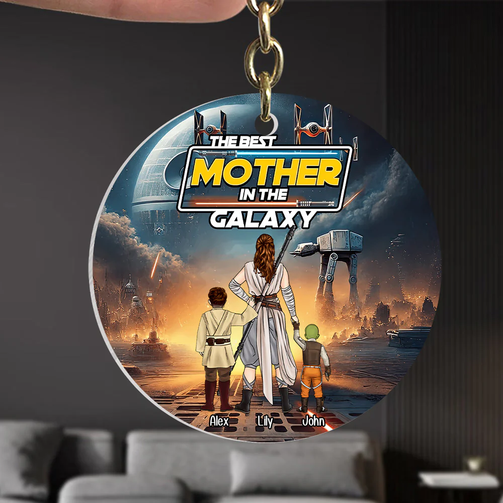 The Best Mother In The Galaxy - Personalized Acrylic Keychain - Gift for Mom, Grandma, Wife | CL08 NH96 - Image 3