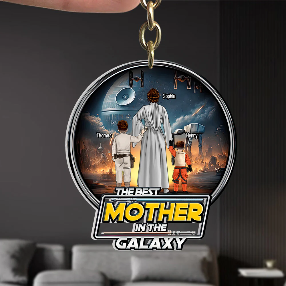 The Best Mother In The Galaxy - Personalized Acrylic Keychain - Gift for Mom, Grandma, Wife | CL08 NH96 - Image 3
