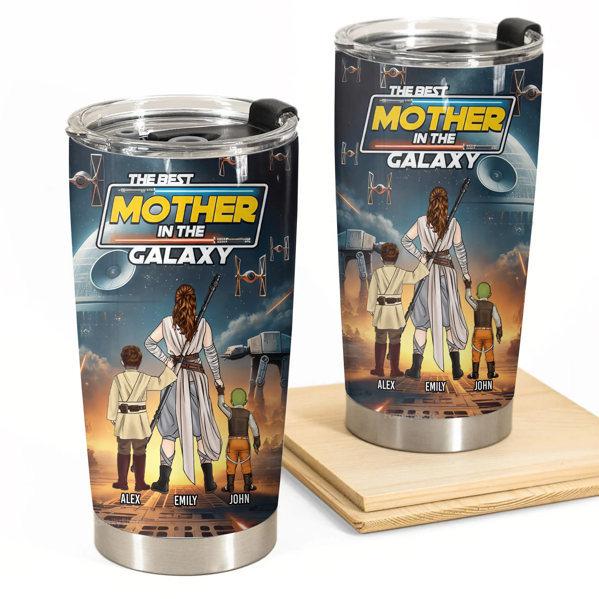 The Best Mother In The Galaxy - Personalized Tumbler - Gift for Mom, Grandma, Wife | CL08 NH96