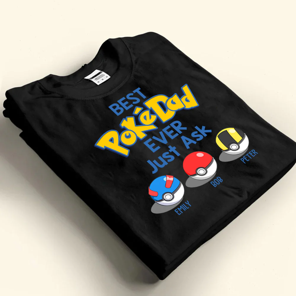 The Best PoMo Daddy In The World - Gift For Father's Day - Personalized TShirt - Image 3