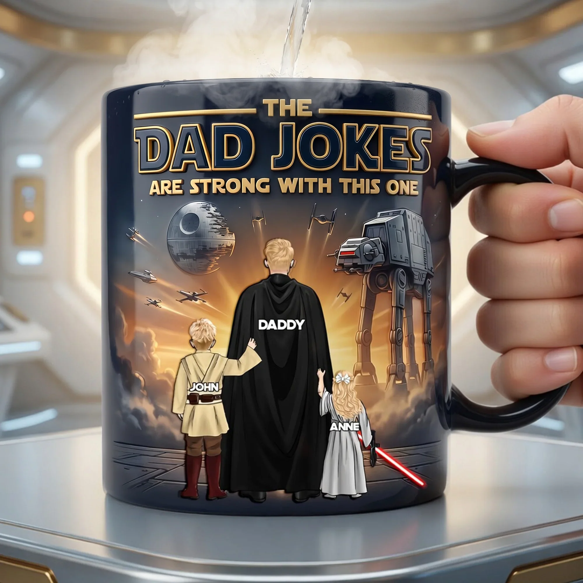 The Dad Jokes Are Strong With This One - Personalized Changing Mug- Gift For Dads, Father's Day