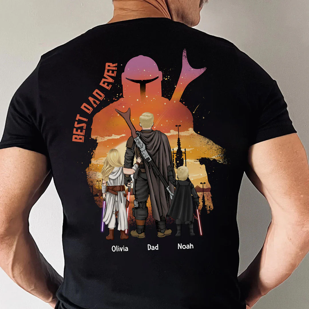 The Dad Jokes Are Strong With This One - Personalized Shirt 2 Side - Gift For Dad, Father's Day - Image 2