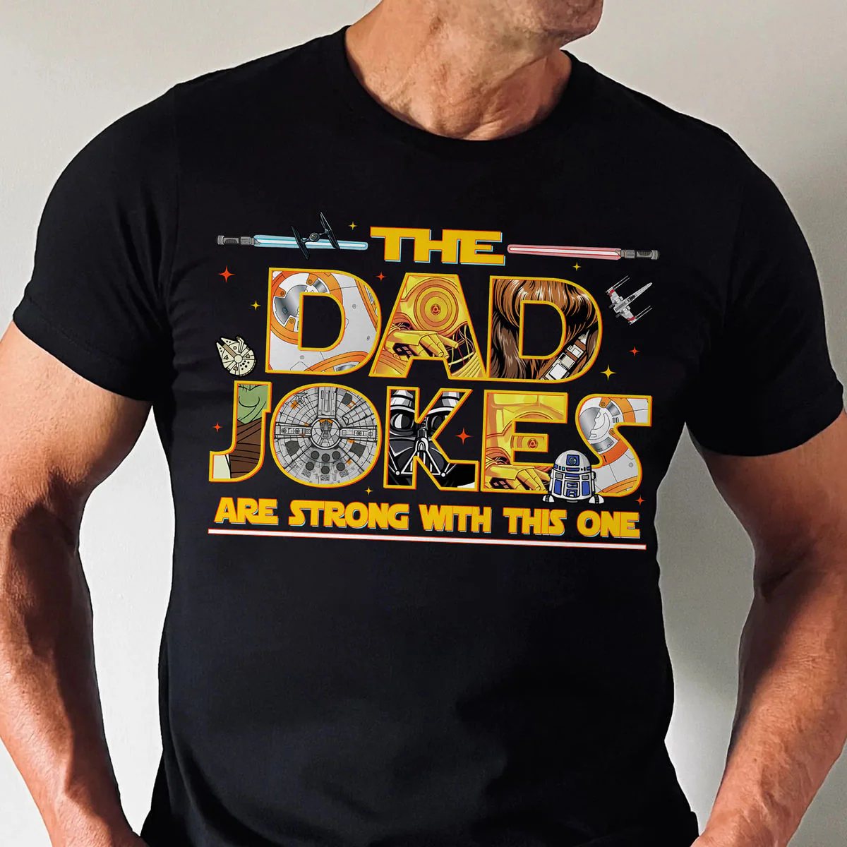 The Dad Jokes Are Strong With This One - Personalized Shirt 2 Side - Gift For Dad, Father's Day - Image 3