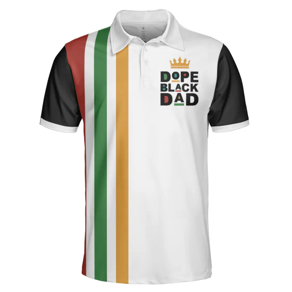 The Dope Black Dad - Gift For Father, Grandfather - Men Polo - Image 2