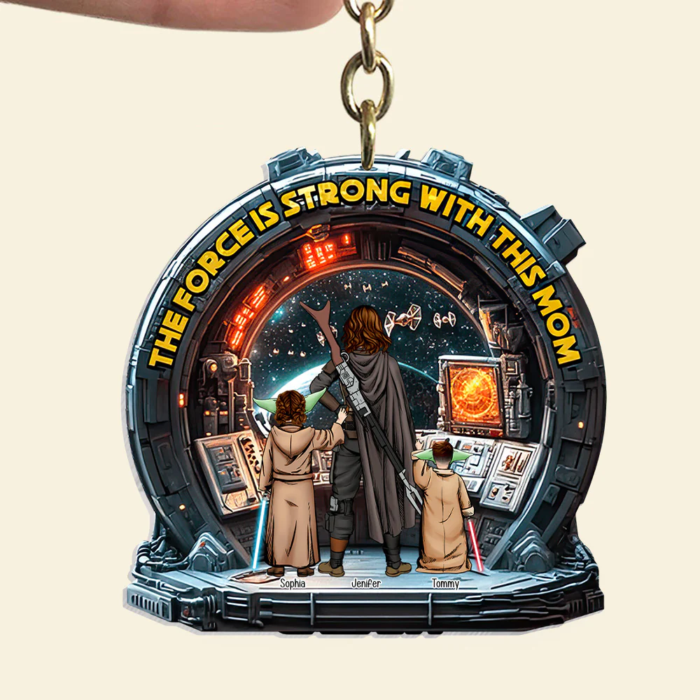 The Force Is Strong With Mom - Personalized Acrylic Keychain - Gift for Mom, Grandma, Wife | CL08.Ver3 - NH96 - Image 2