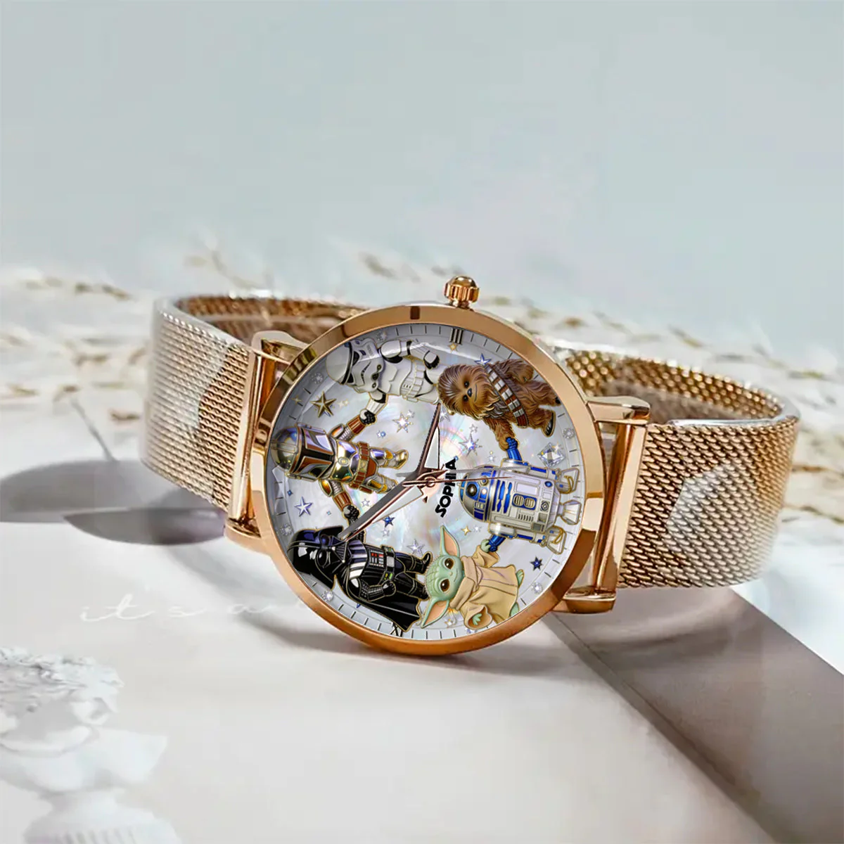 The Galaxy - Personalized Women Hand Watch - Gift For Her, Movie Fans - Stwa HH01 - Image 3