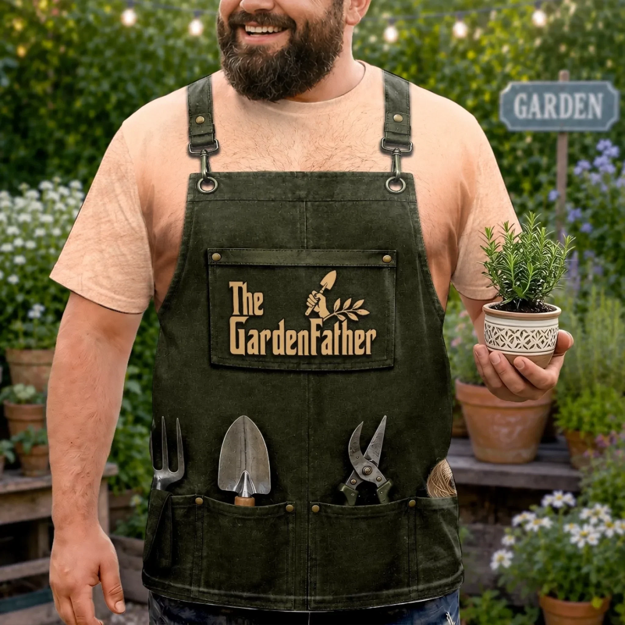 The Gardenfather Garden Life - Personalized All Over Shirt - Gifts For Husband, Him - Image 2