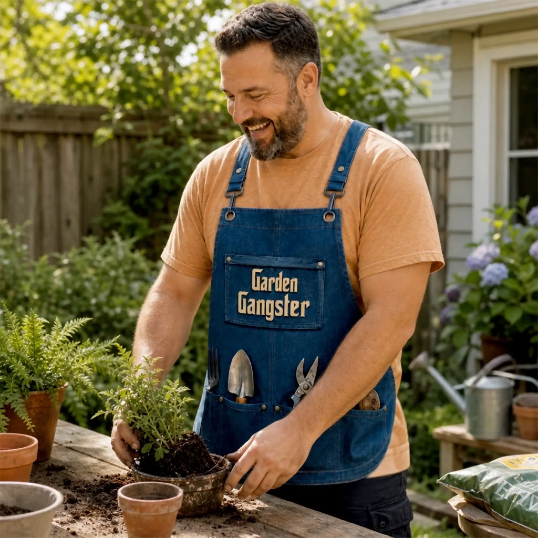 The Gardenfather Garden Life - Personalized All Over Shirt - Gifts For Husband, Him - Image 3