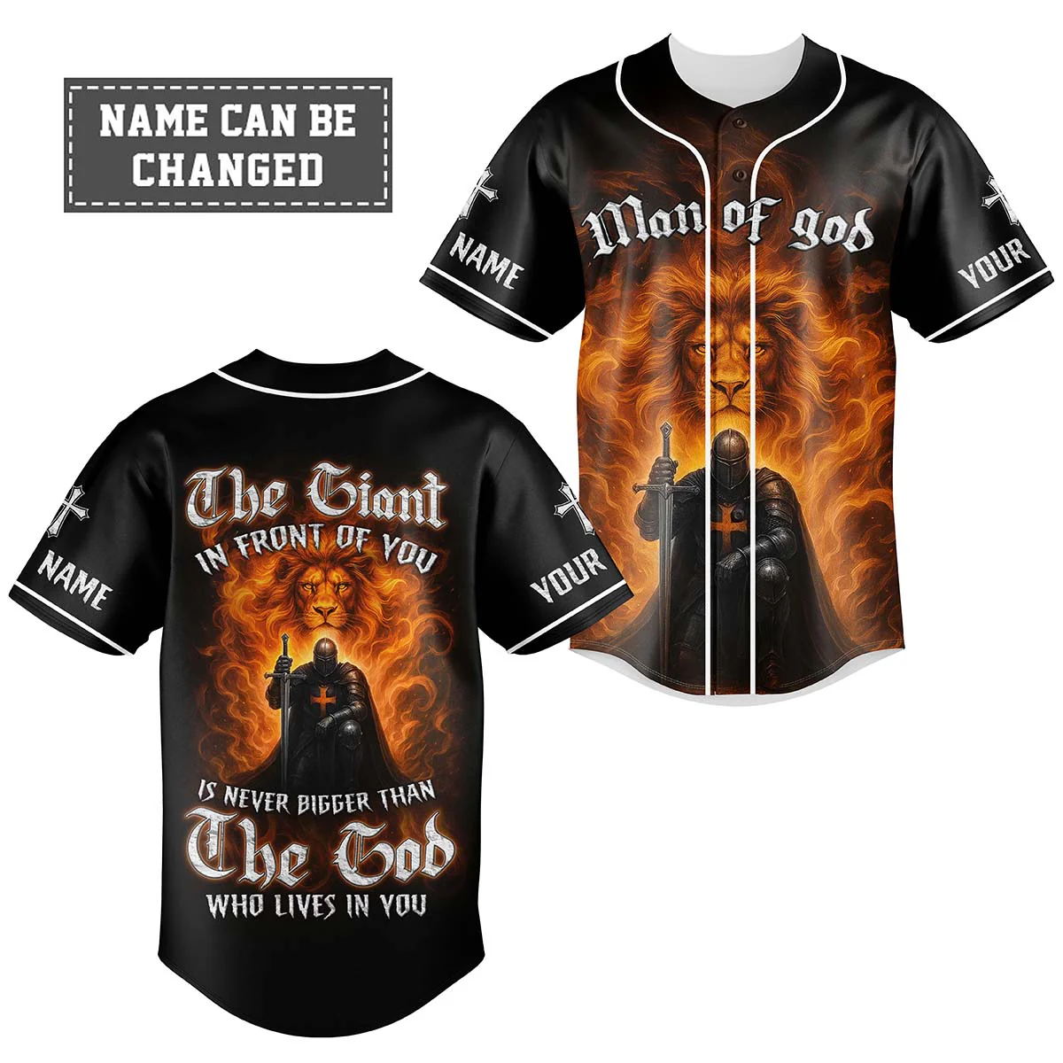 The Giant In Front Of You Custom Name Baseball Jersey - Christant Gift For Him