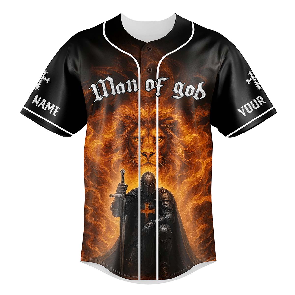 The Giant In Front Of You Custom Name Baseball Jersey - Christant Gift For Him - Image 2