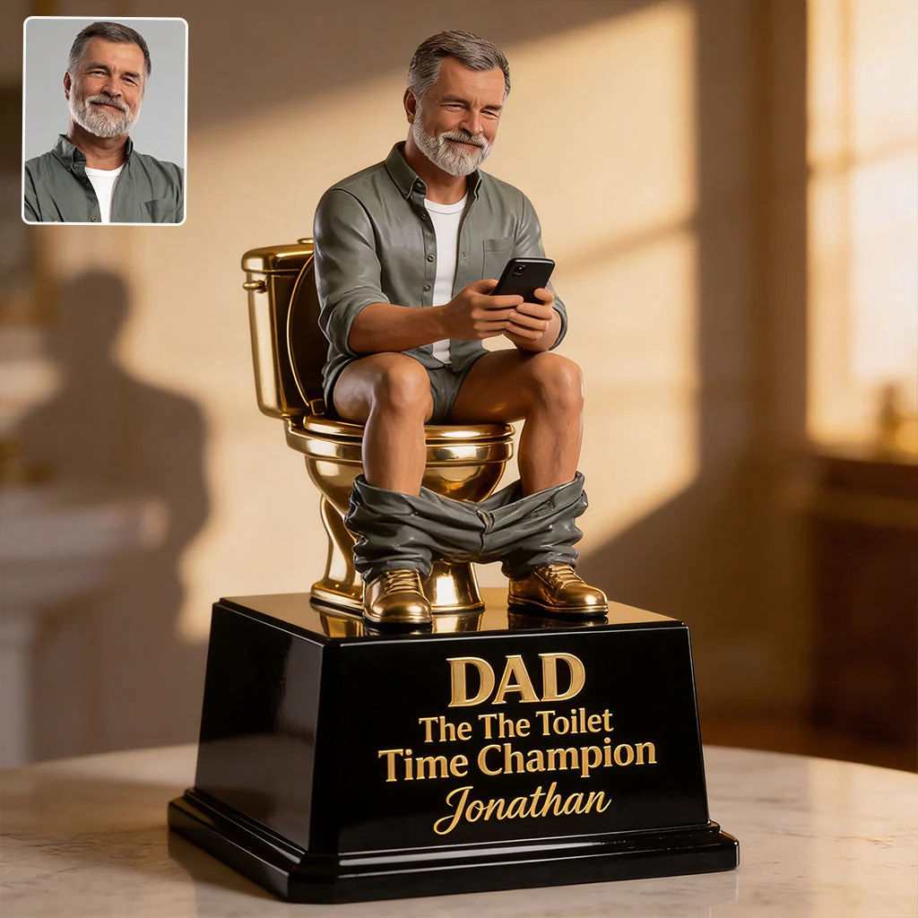 The Golden Toilet Trophy - Personalized Acrylic Plaque - Gift For Father's Day - Image 2