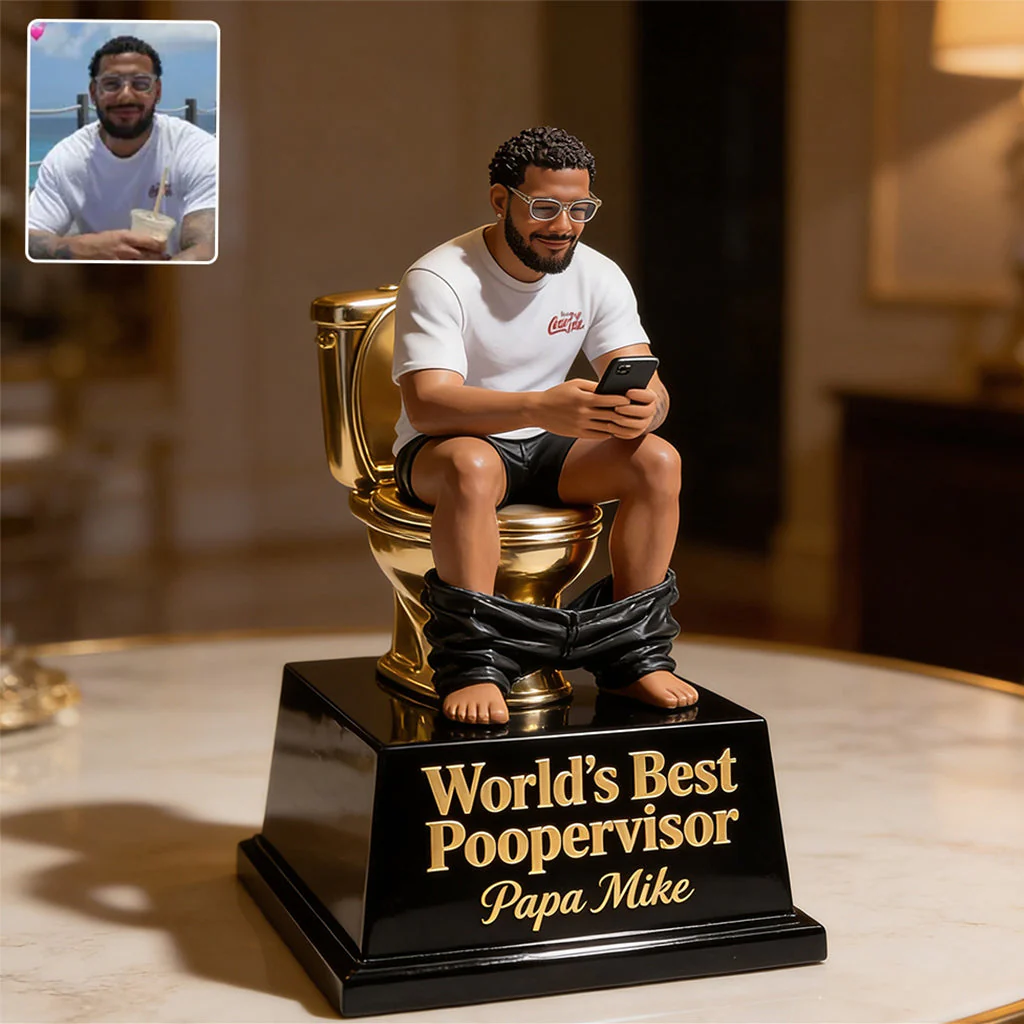 The Golden Toilet Trophy - Personalized Acrylic Plaque - Gift For Father's Day - Image 3