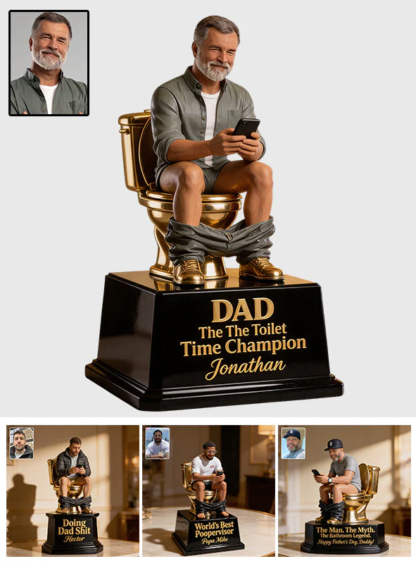 The Golden Toilet Trophy - Personalized Acrylic Plaque - Gift For Father's Day - Image 5