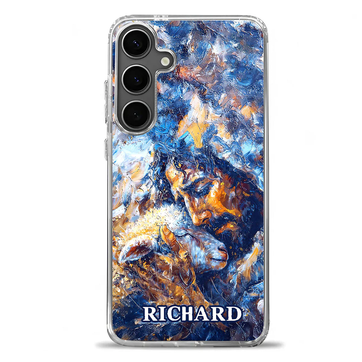 The Good Shepherd Jesus -Personalized Phone Case - Christian Gift BA01 - Image 2