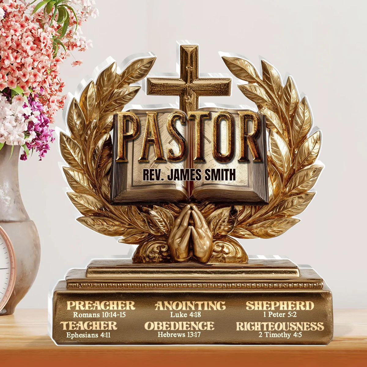 The Heart Of A Servant Leader - Personalized Custom Shaped Squared Acrylic Plaque TD118 - Image 3