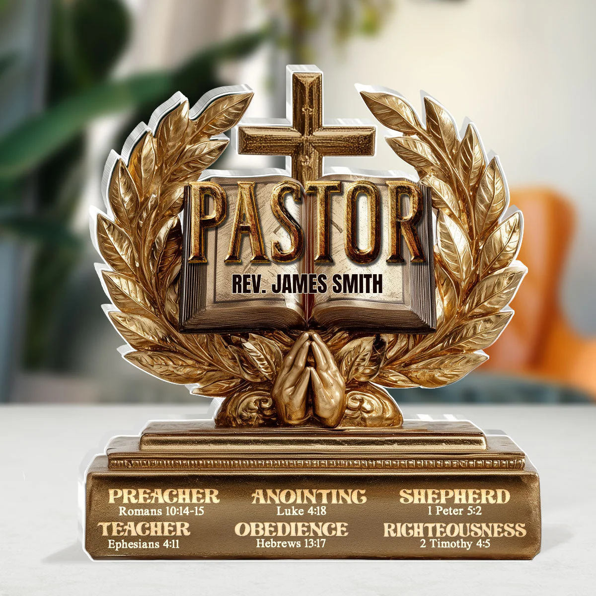 The Heart Of A Servant Leader - Personalized Custom Shaped Squared Acrylic Plaque TD118 - Image 4