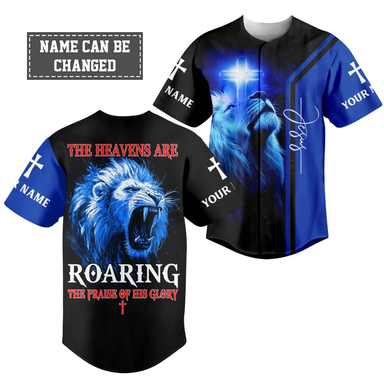 The Heavens Are Roaring The Praise of His Glory Custom Name Baseball Jersey - Christant Gift For Him