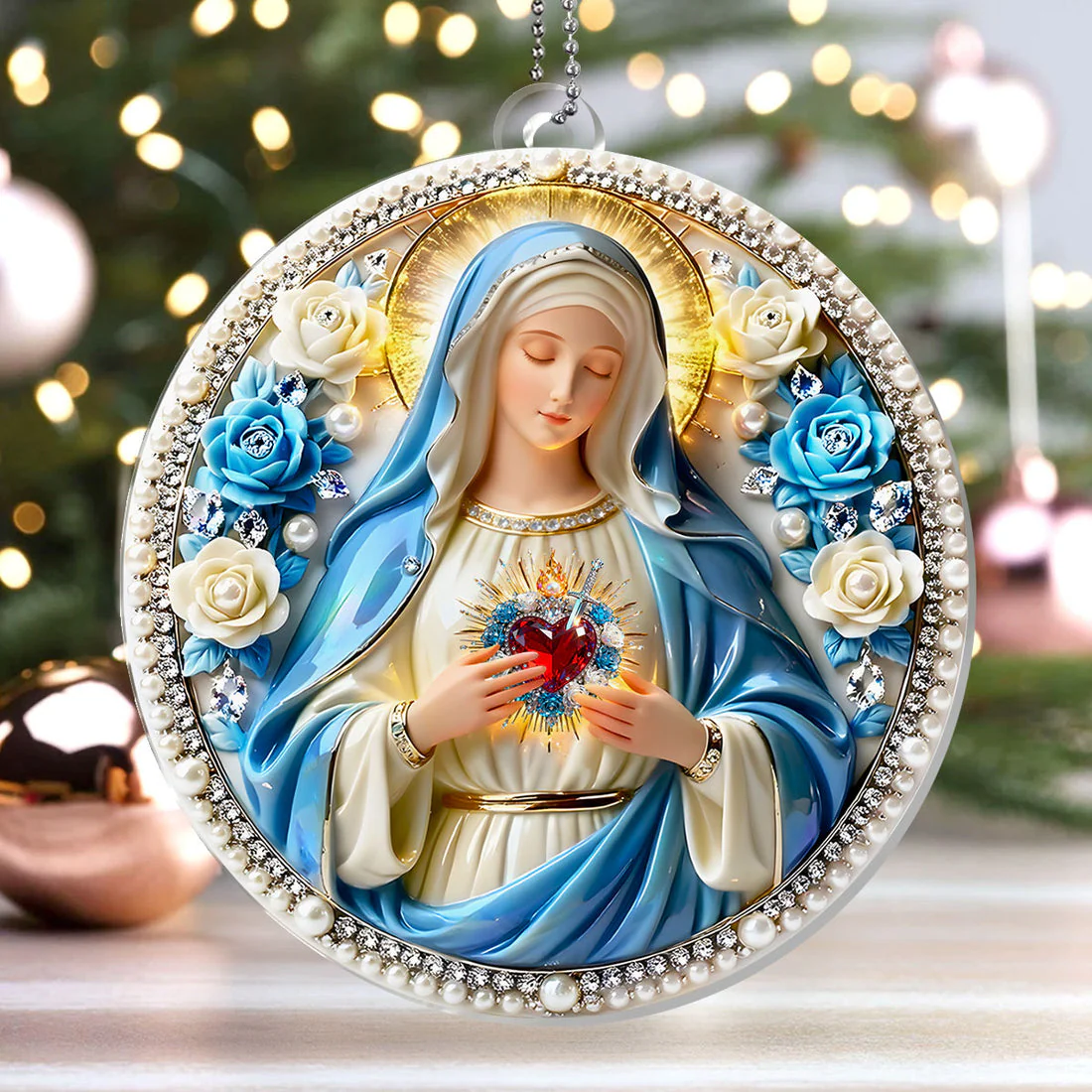 The Holy Serenity - 1-Layer Acrylic Ornament - Gift For Her, For Christmas HL128 - Image 4