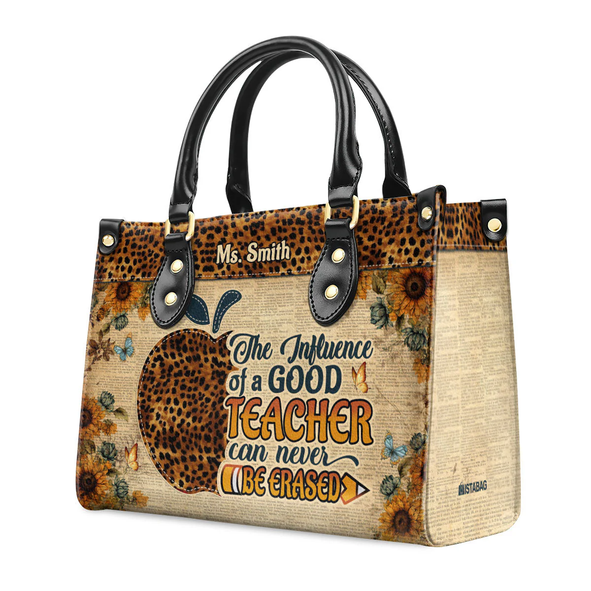 The Influence Of A Good Teacher - Personalized Leather Handbag - Gift For Teacher | HD95 - Image 5