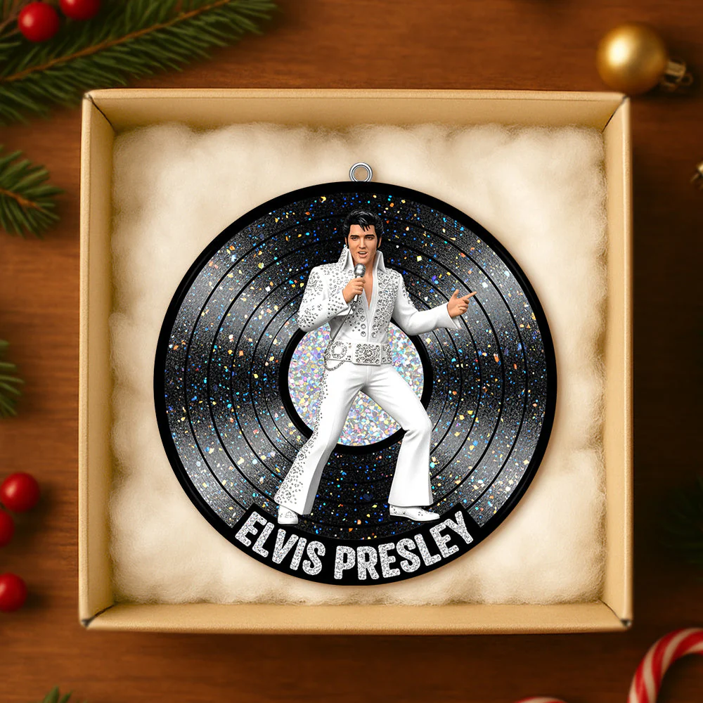 The King of Rock - Personalized Acrylic Ornament - Christmas Gift For Music Fans HH01 - Image 3