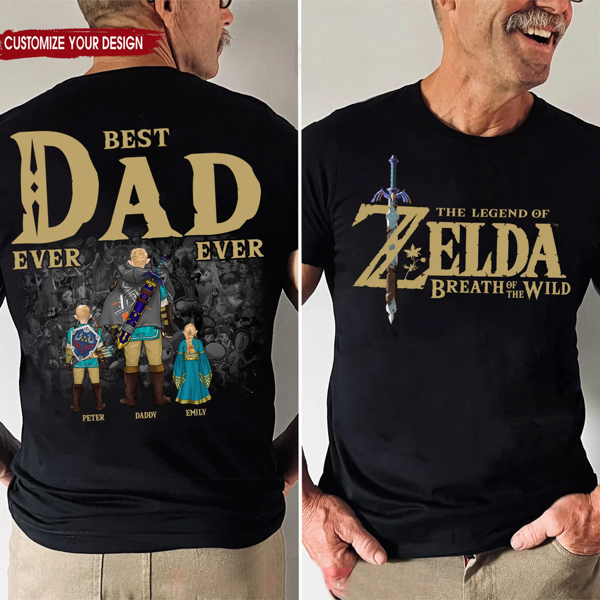 The Legend Zelda Is Staying In My House Best Dad Ever - Gift ForDad, Father's Day - Personalized Shirt 2 Side CL07 - Image 6