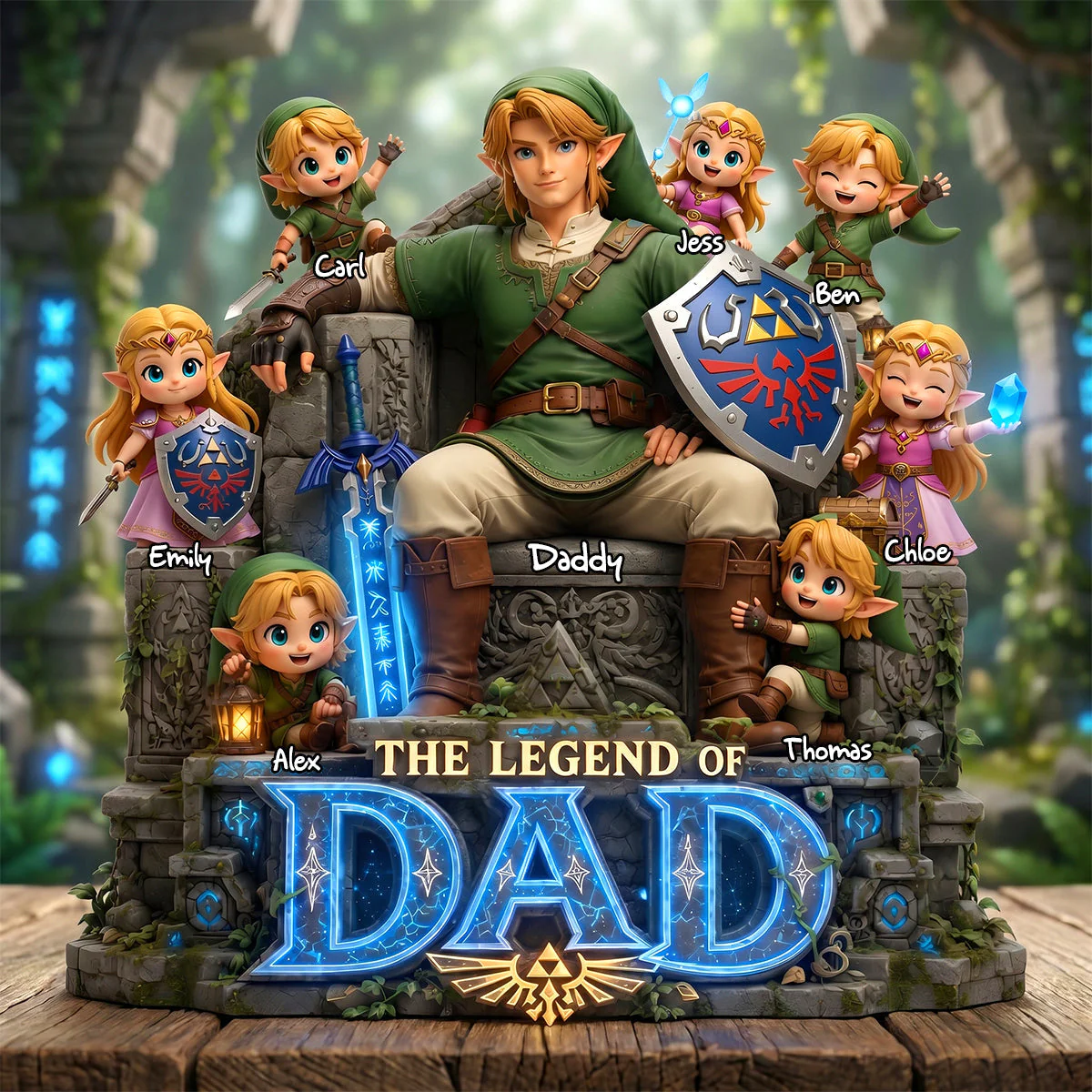 The Legend Of Dad - Personalized Acrylic Plaque - Gift For Dad, Father's Day - LoZd