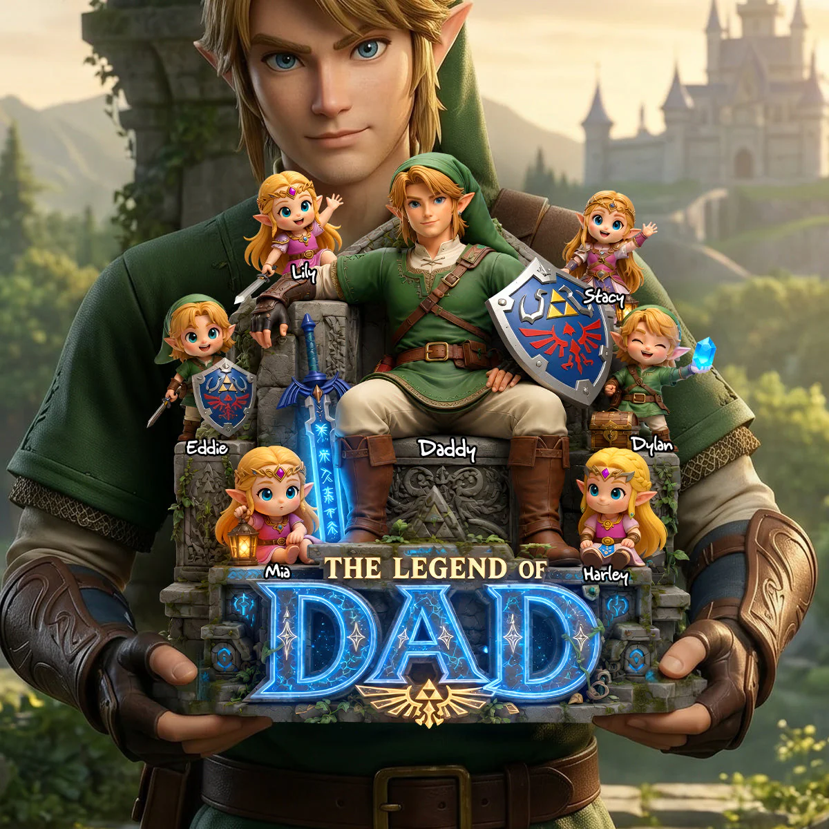 The Legend Of Dad - Personalized Acrylic Plaque - Gift For Dad, Father's Day - LoZd - Image 3