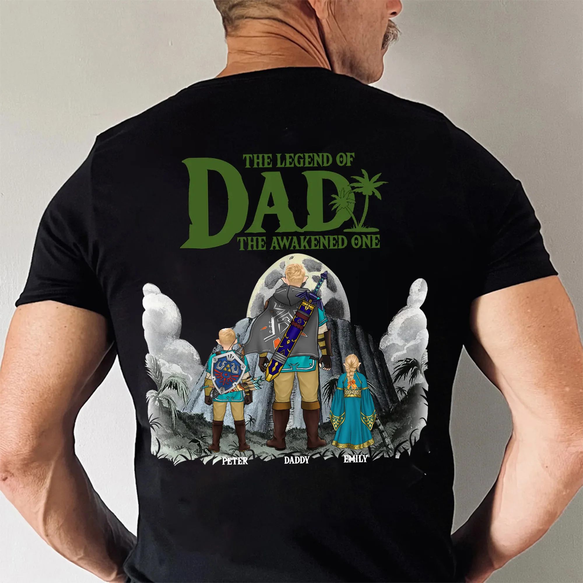 The Legend Of Zelda Dad The Awakened One - Gift For Dad, Father's Day - Personalized Shirt 2 Side CL07 - Image 2