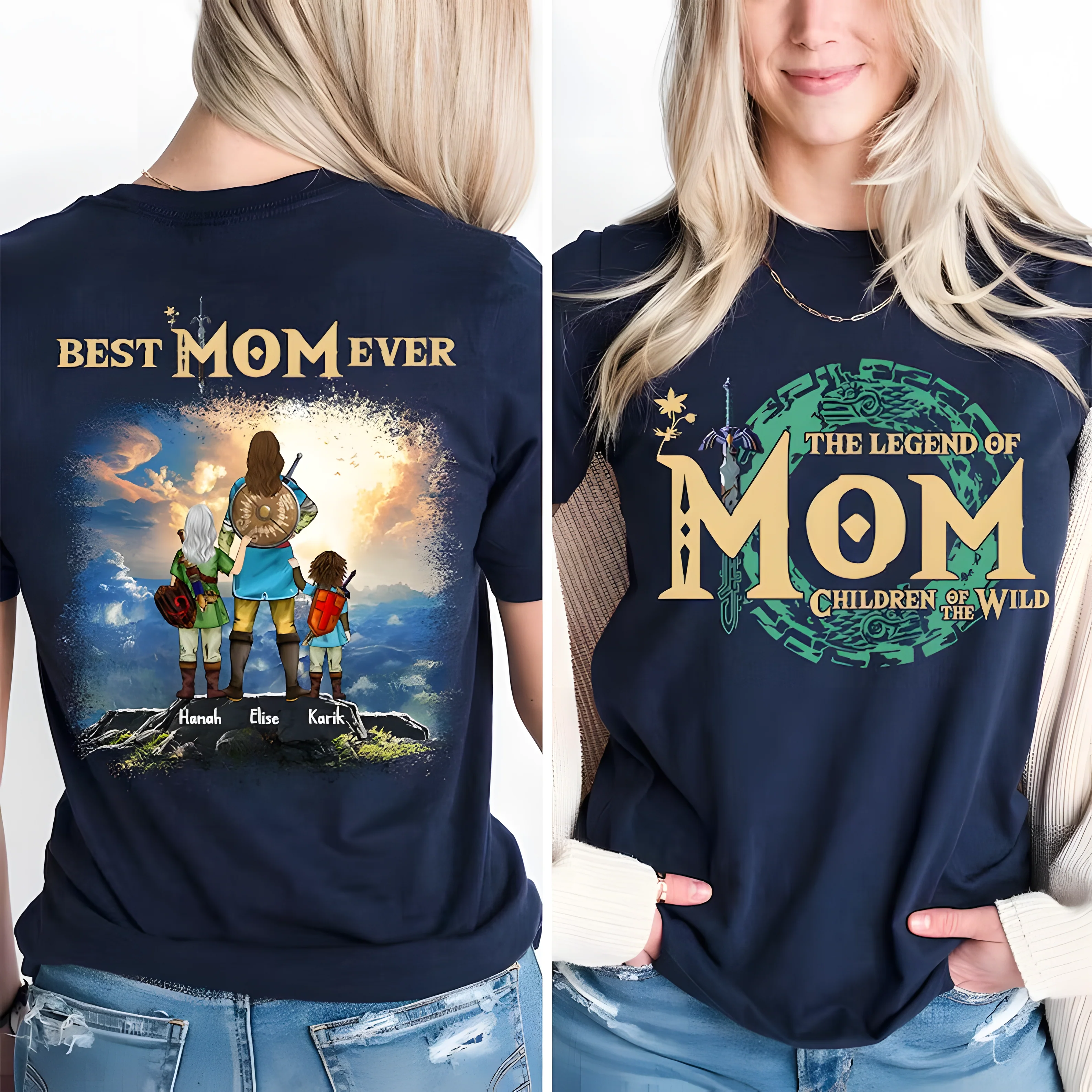The Legend Of Mom LoZd - Personalized Shirt 2 Side - Gift For Mom