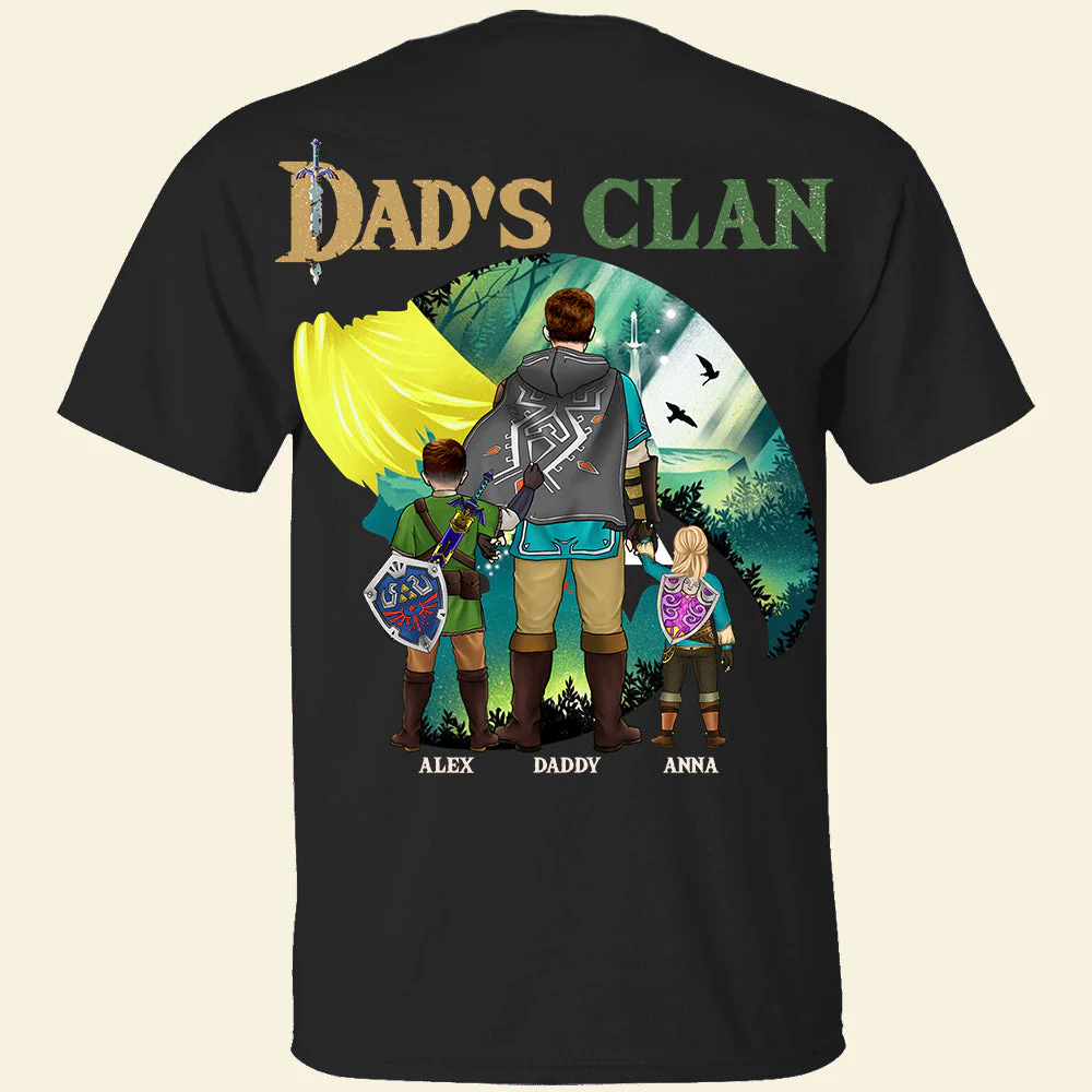 The Legend of Zelda Dad - Personalized Tshirt Two Side - Gift for Dad, Father's Day | CL07 - Image 6