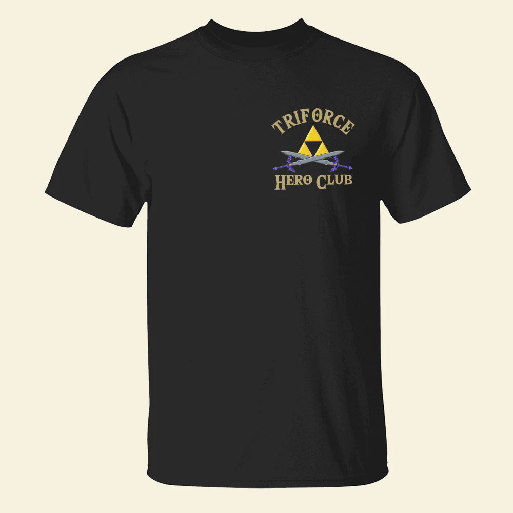 The Legend of Zelda Triforce Hero Club - Personalized Tshirt Two Side - Gift for Dad, Father's Day | CL07 - Image 6