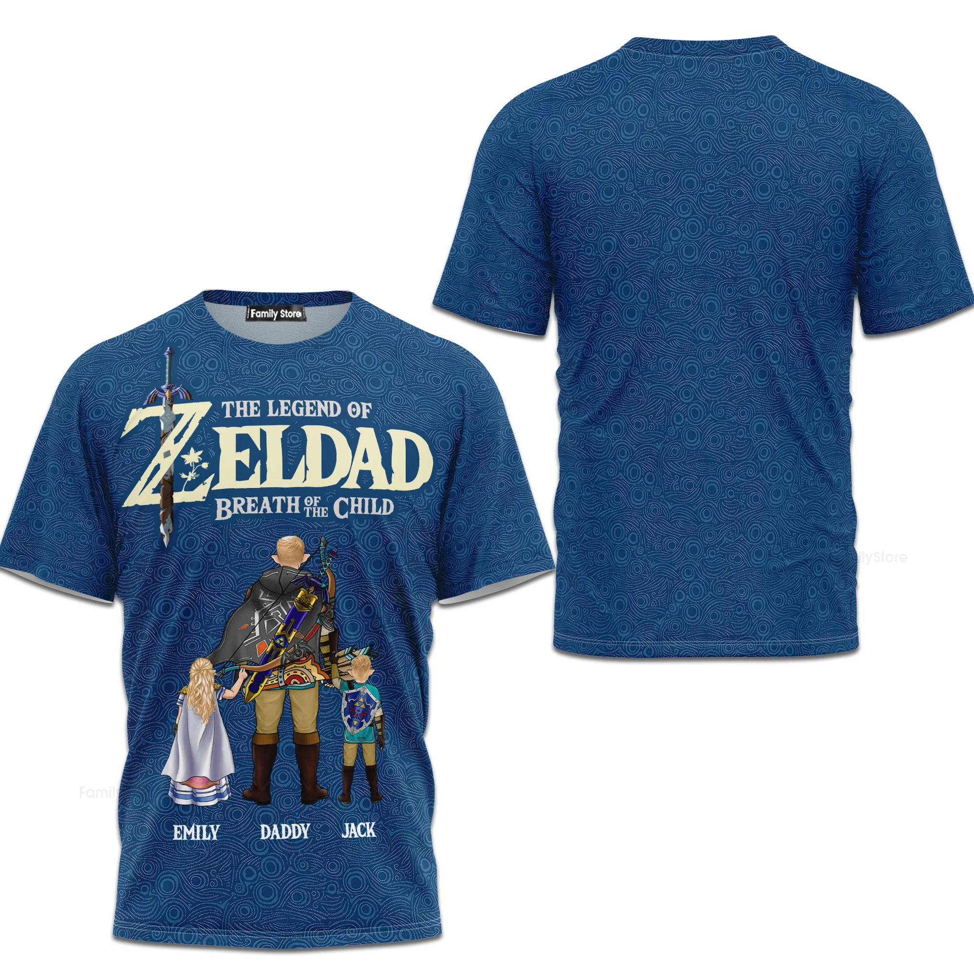 The Legend Of Zeldad Breath Of The Child - Personalized 3D Tshirt - Gift for Dad
