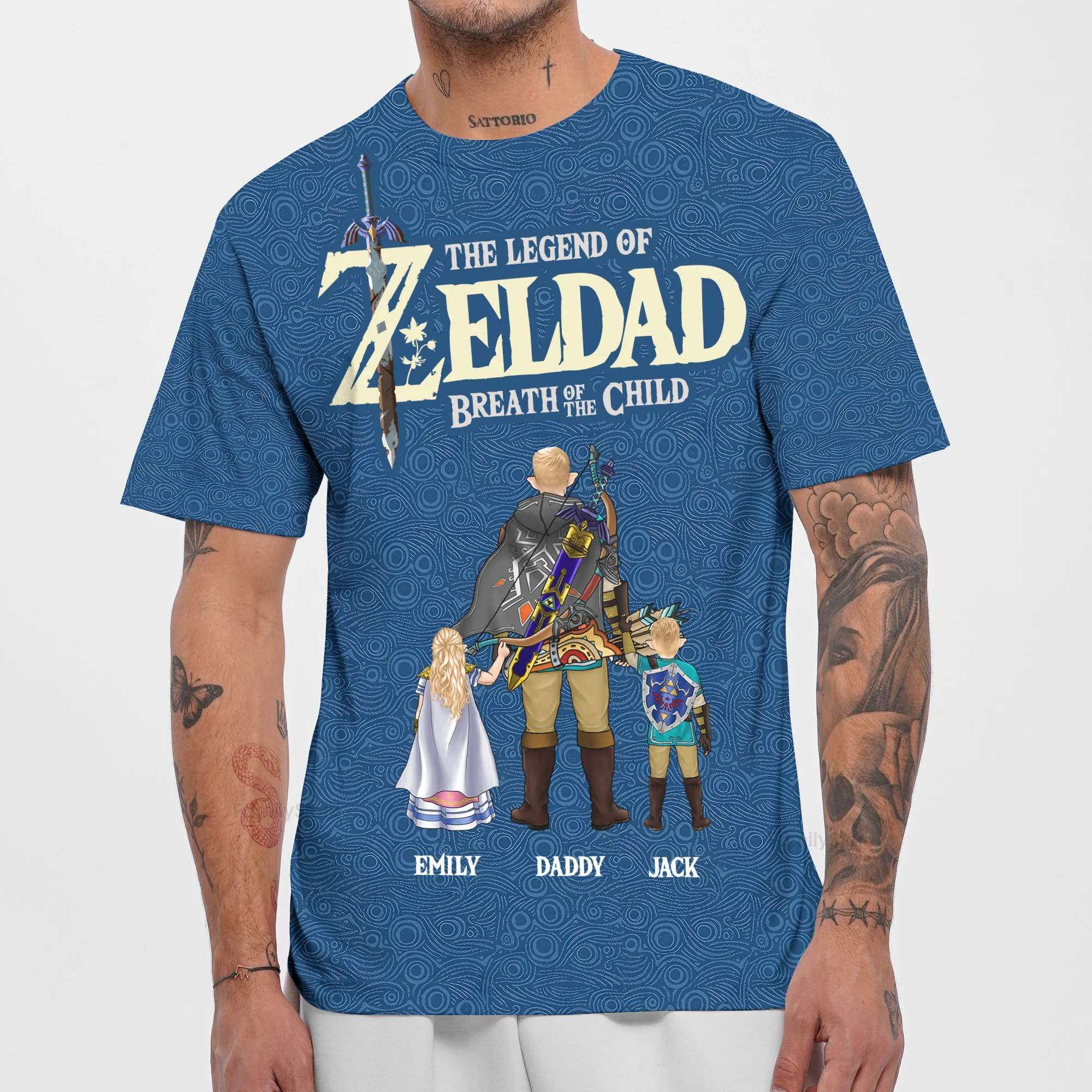 The Legend Of Zeldad Breath Of The Child - Personalized 3D Tshirt - Gift for Dad - Image 4