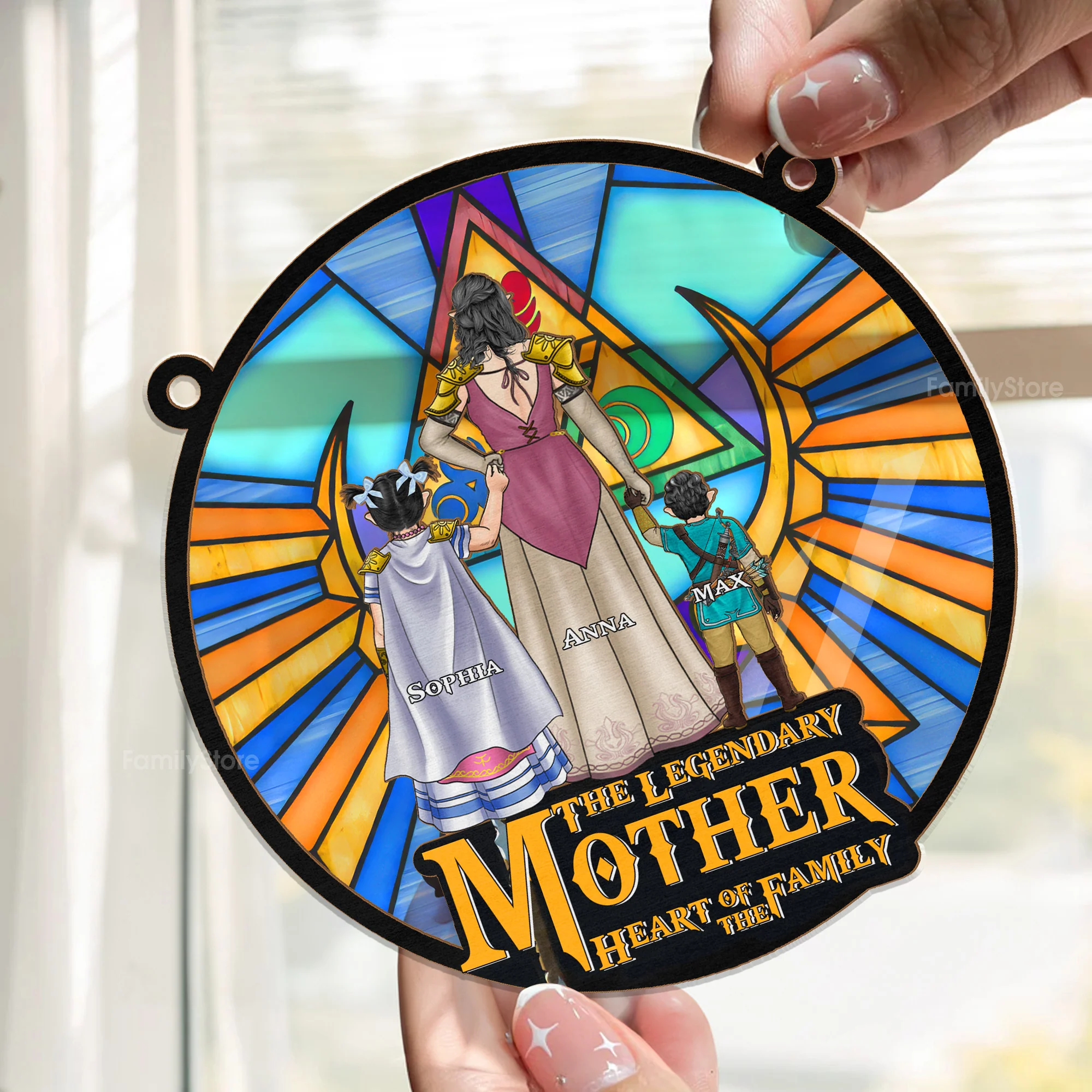 The Legendary Mother Heart Of The Family - Personalized Window Hanging Suncatcher Ornament - Gift for Mom, Wife | CL07 NH96 - Image 2