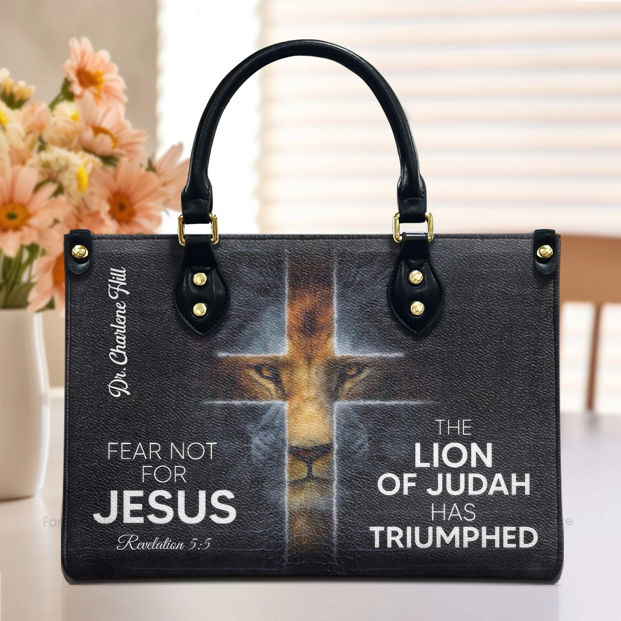 The Lion Of Judah Has Triumphed - Unique Personalized Leather Handbag - AT4081343