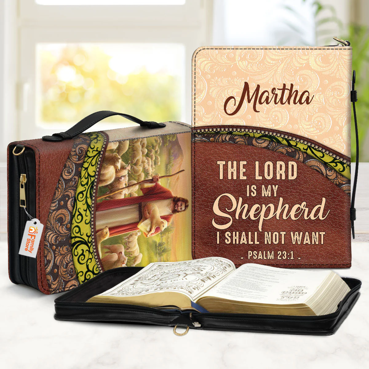 The Lord Is My Shepherd, I Shall Not Want - Unique Personalized Bible Covers - AT4081437 - Image 2