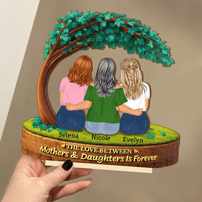 The Love Between Mother & Daughter - Personalized Wooden Plaque - Gift For Mom, Grandma | GR24 HN02 - Image 3