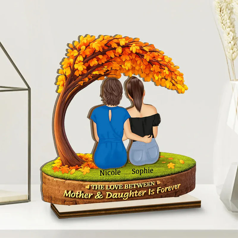 The Love Between Mother & Daughter - Personalized Wooden Plaque - Gift For Mom, Grandma | GR24 HN02 - Image 4