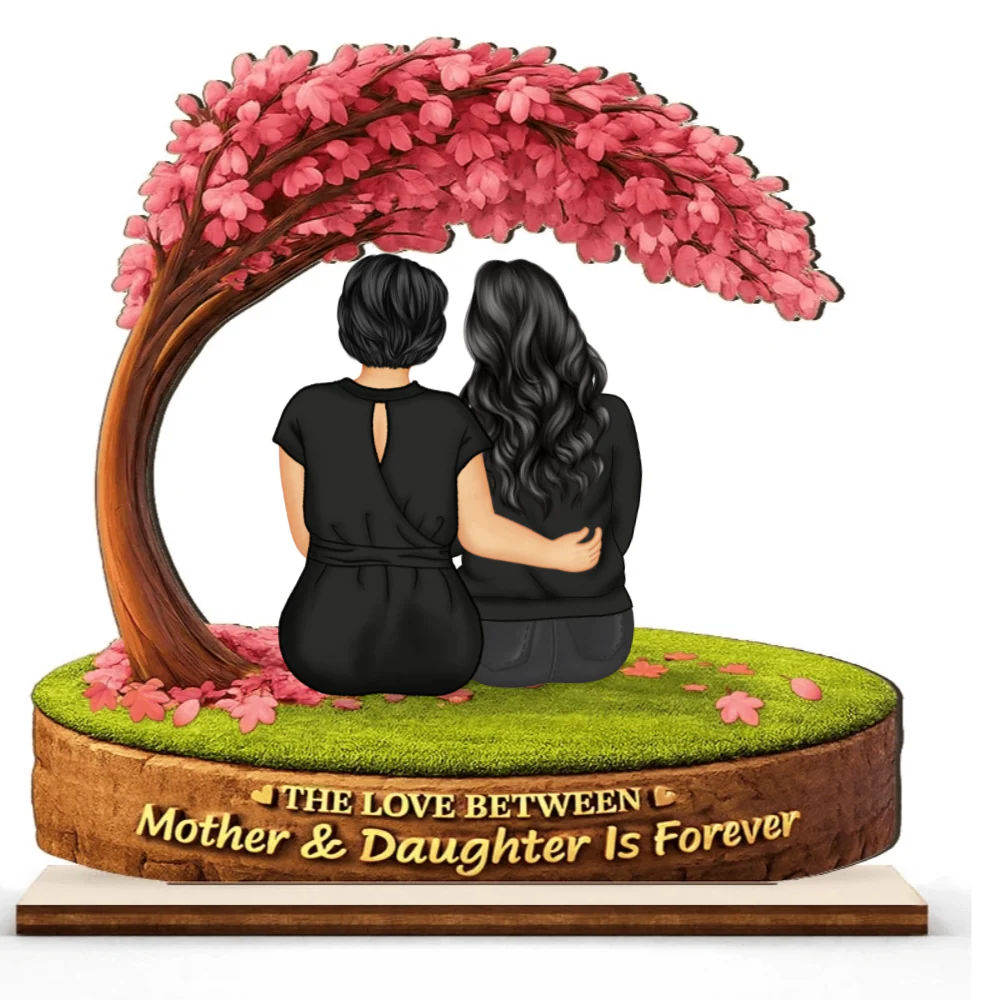 The Love Between Mother & Daughter - Personalized Wooden Plaque - Gift For Mom, Grandma | GR24 HN02 - Image 5