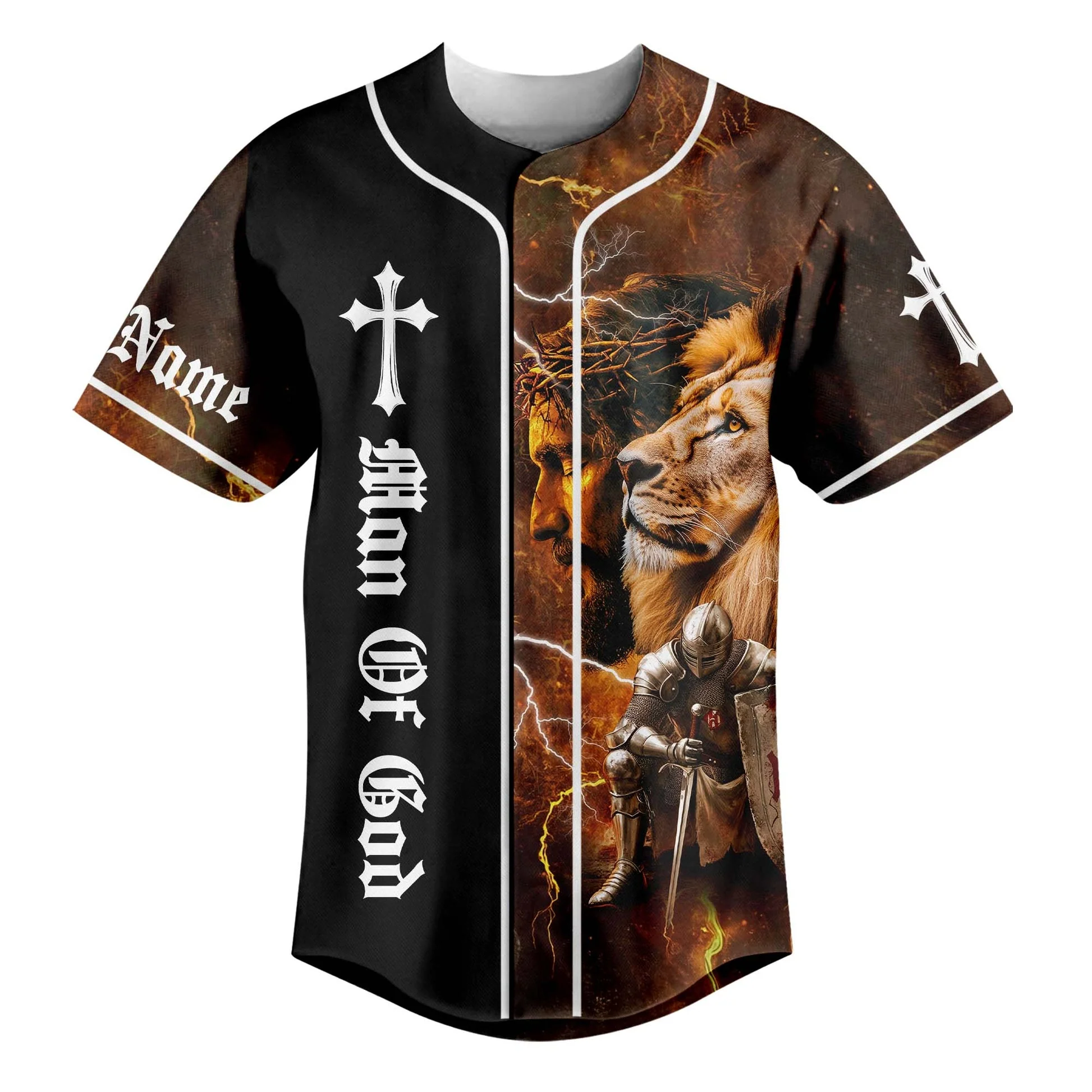 The Man The Son Custom Name Baseball Jersey - Christant Gift For Him - Image 2