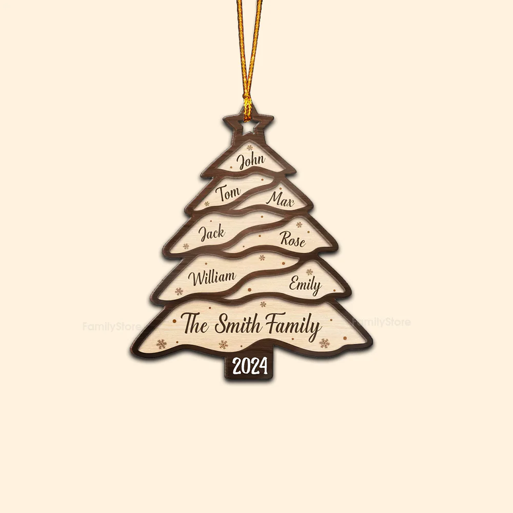 The Most Wonderful Time Of The Year - Gift For Family - Personalized Wood Ornament NA94 - Image 6