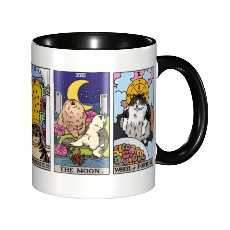 The Original Yellow Tarot Cat Meme - Accent Ceramic Mug - Image 6