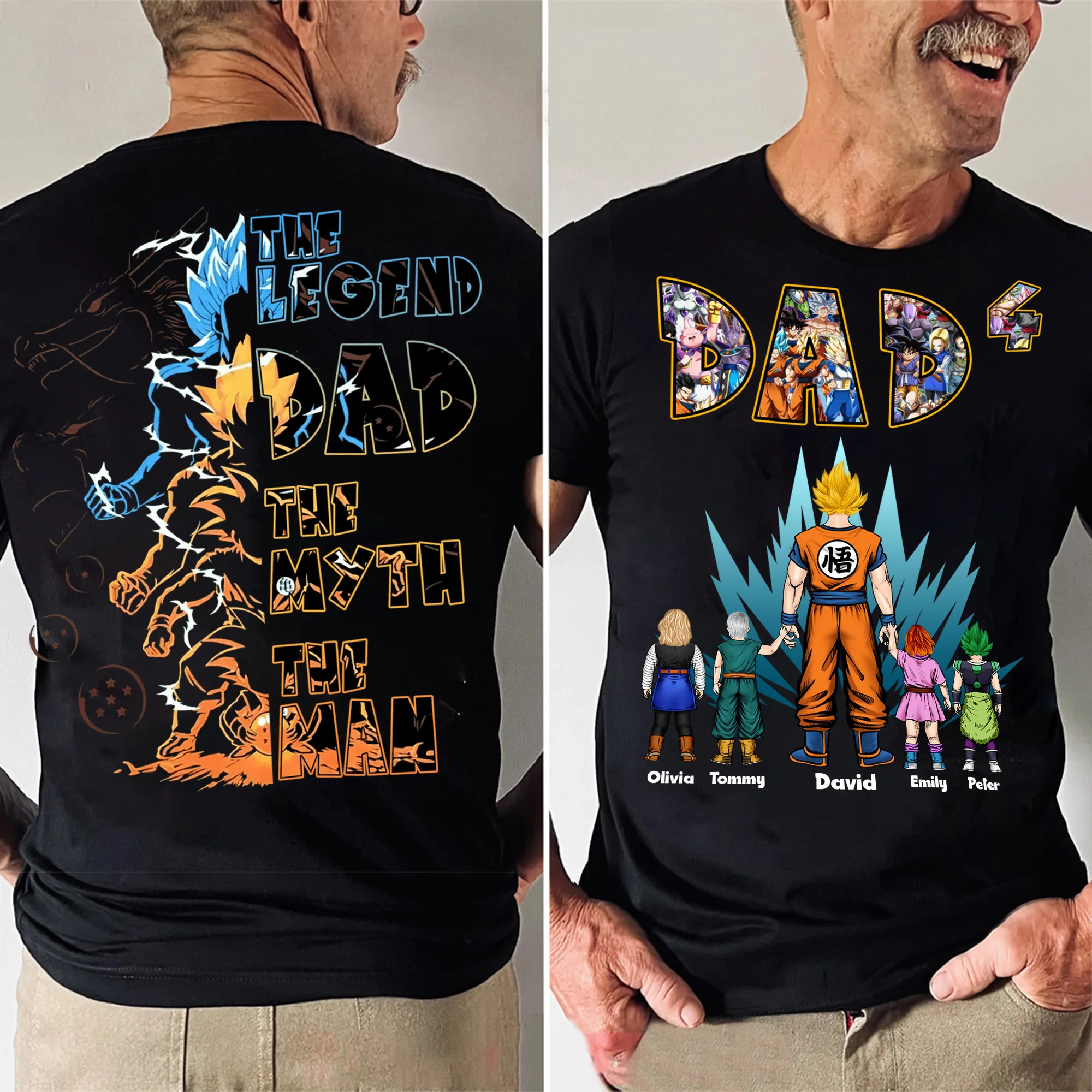 DrBa The Power Of Flash My Dad Is A Hero - Gift For Father's Day - Personalized Shirt 2 Side
